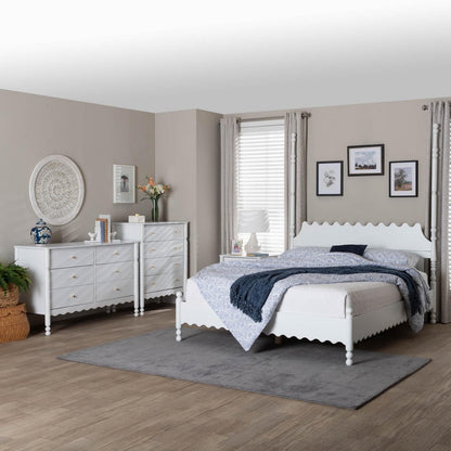 Baxton Studio - Hoffman Queen Bedroom Set in White - Enitan-4PC Bedroom Set-White-Queen-1NS view 11