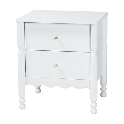 Baxton Studio - Hoffman Queen Bedroom Set in White - Enitan-4PC Bedroom Set-White-Queen-2NS view 4
