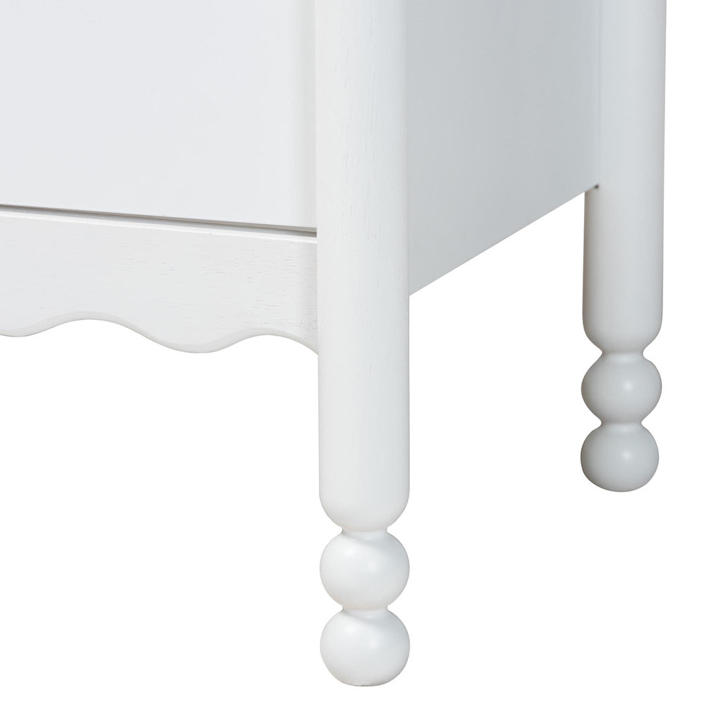 Baxton Studio - Hoffman Queen Bedroom Set in White - Enitan-4PC Bedroom Set-White-Queen-2NS view 7