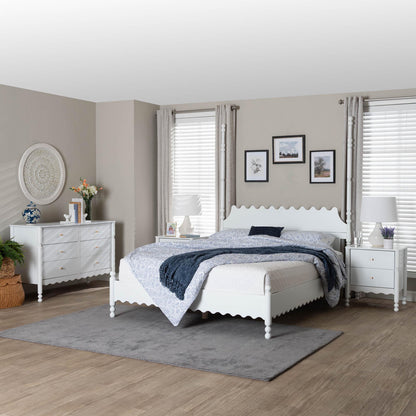 Baxton Studio - Hoffman Queen Bedroom Set in White - Enitan-4PC Bedroom Set-White-Queen-2NS view 11