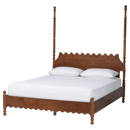 Baxton Studio - Hoffman Queen Size Bed in Walnut Brown - MG0261-Walnut-Queen view 1