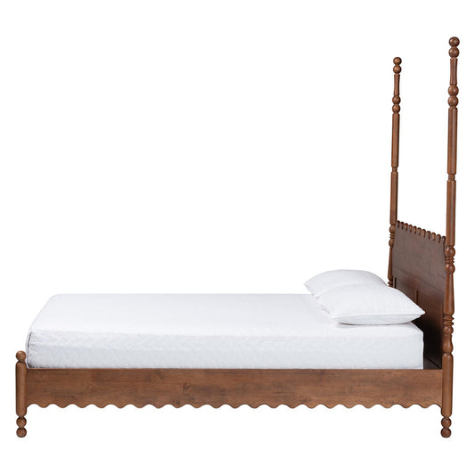 Baxton Studio - Hoffman Queen Size Bed in Walnut Brown - MG0261-Walnut-Queen view 2