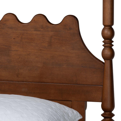 Baxton Studio - Hoffman Queen Size Bed in Walnut Brown - MG0261-Walnut-Queen view 4