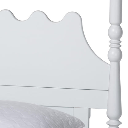 Baxton Studio - Hoffman Queen Size Bed in White - MG0261-White-Queen view 4
