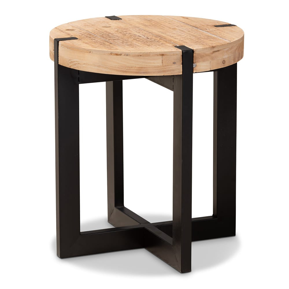 Baxton Studio - Horace End Table in Brown/Black - JY17B4012-Brown/Black-ET view 1