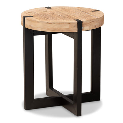 Baxton Studio - Horace End Table in Brown/Black - JY17B4012-Brown/Black-ET view 1