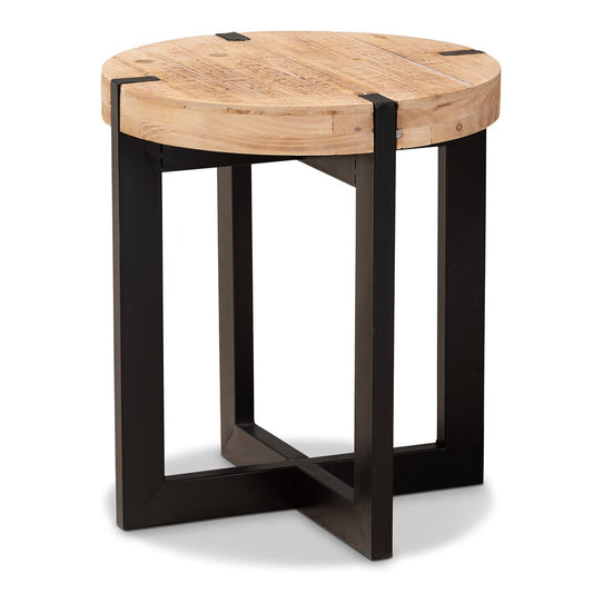 Baxton Studio - Horace End Table in Brown/Black - JY17B4012-Brown/Black-ET view 1