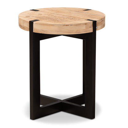 Baxton Studio - Horace End Table in Brown/Black - JY17B4012-Brown/Black-ET view 2