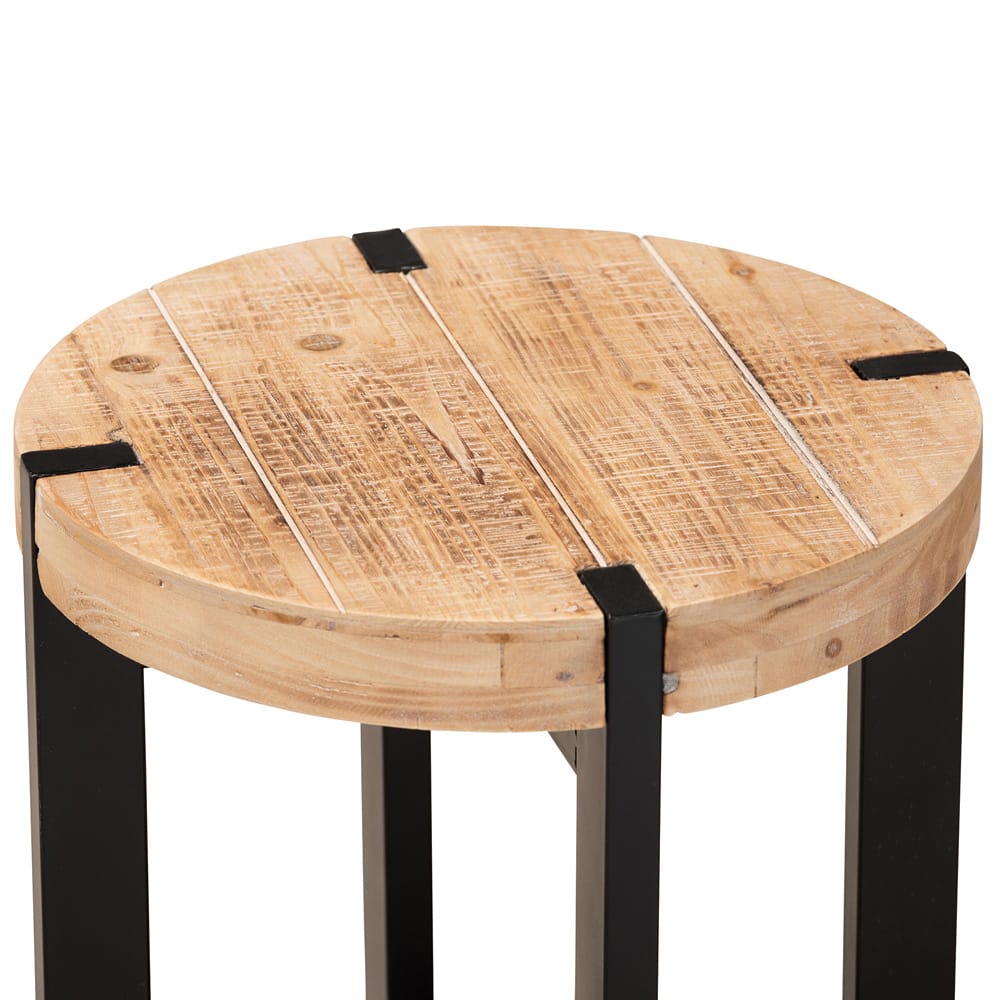 Baxton Studio - Horace End Table in Brown/Black - JY17B4012-Brown/Black-ET view 3