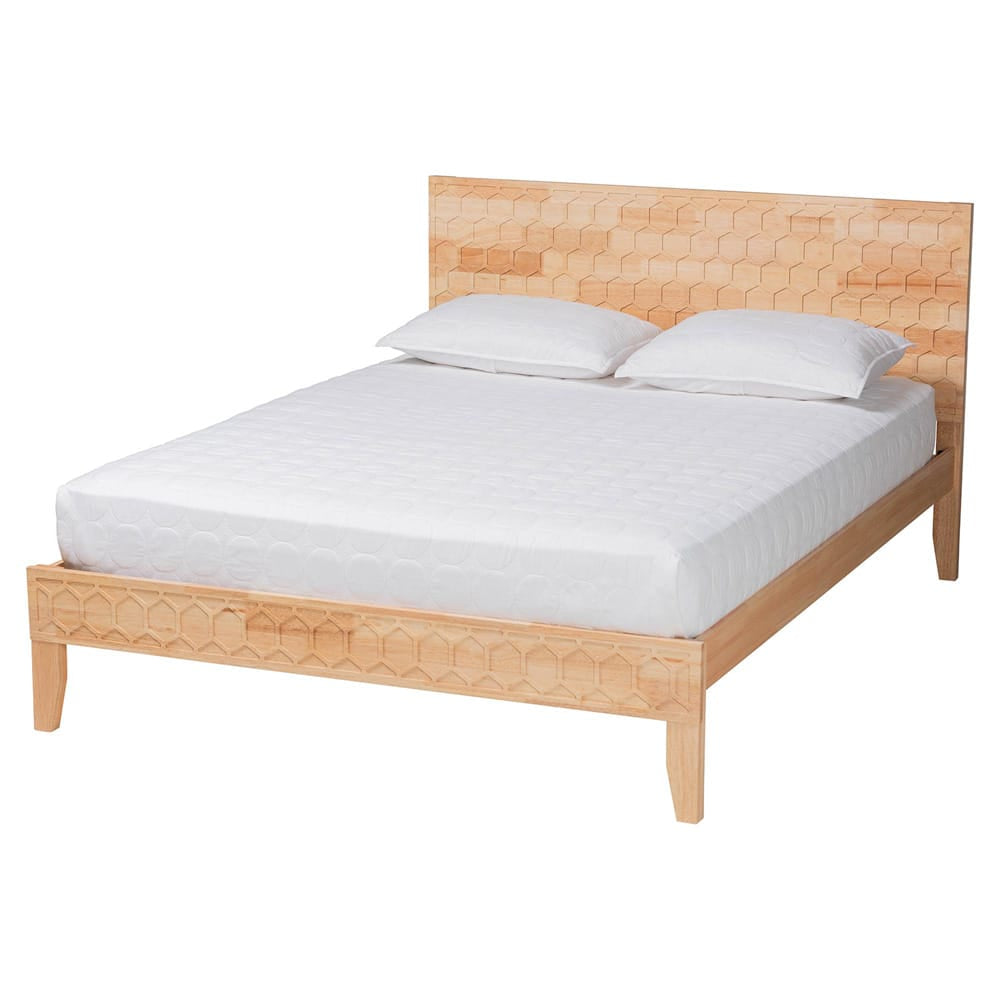 Baxton Studio - Hosea King Bedroom Set in Natural - SW8588-Natural-4PC King Bedroom Set view 3