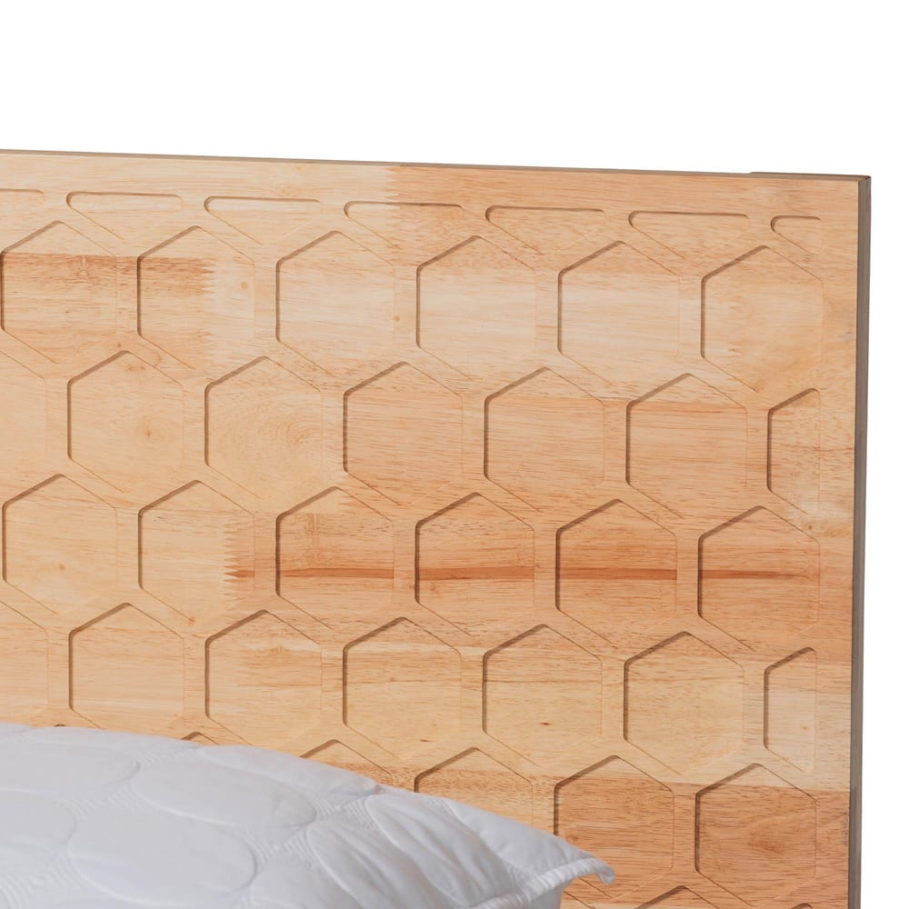 Baxton Studio - Hosea King Bedroom Set in Natural - SW8588-Natural-4PC King Bedroom Set view 10