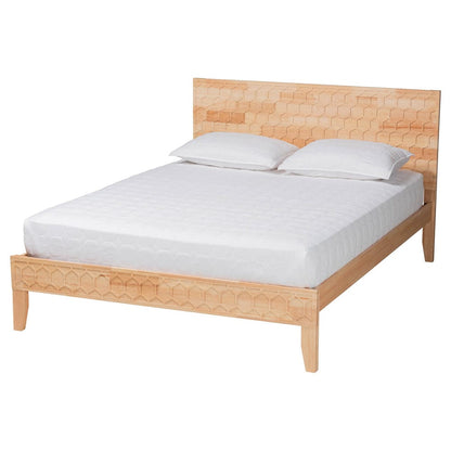 Baxton Studio - Hosea King Bedroom Set in Natural - SW8588-Natural-5PC King Bedroom Set view 3