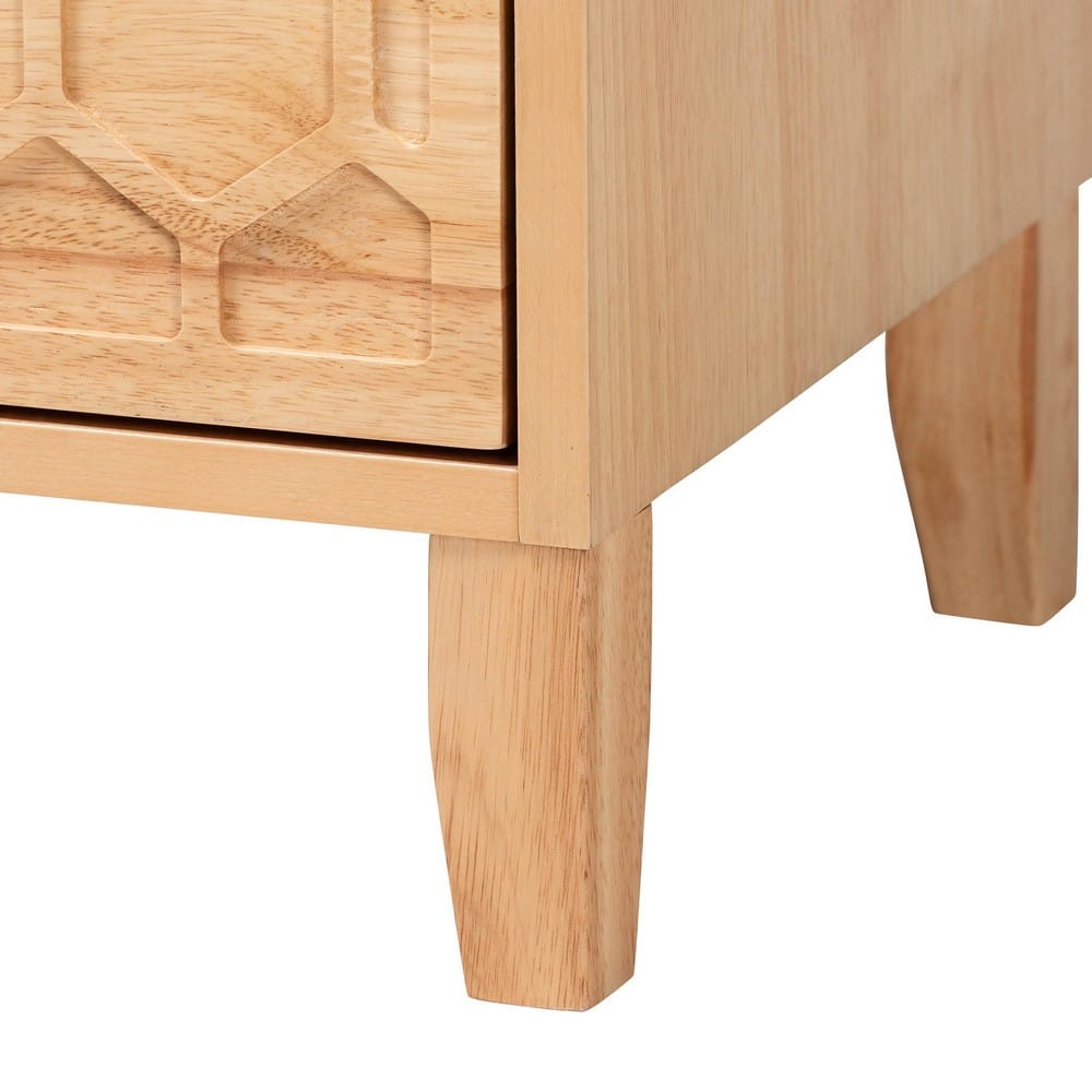 Baxton Studio - Hosea King Bedroom Set in Natural - SW8588-Natural-5PC King Bedroom Set view 8