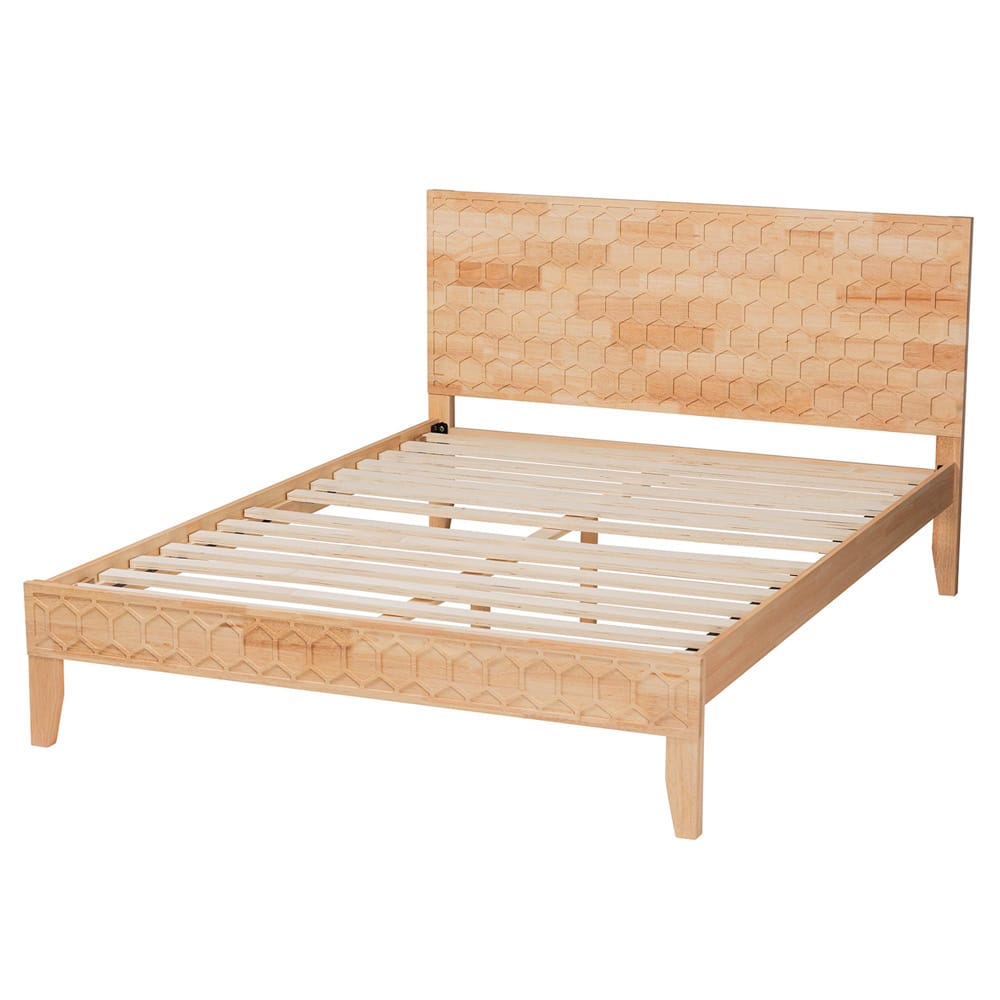 Baxton Studio - Hosea King Size Bed in Natural - SW8588-Natural-King view 3