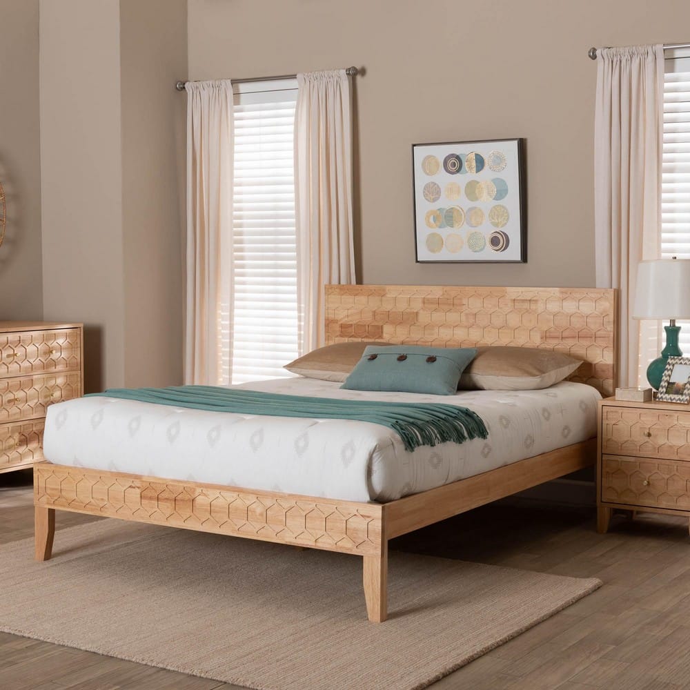 Baxton Studio - Hosea King Size Bed in Natural - SW8588-Natural-King view 7