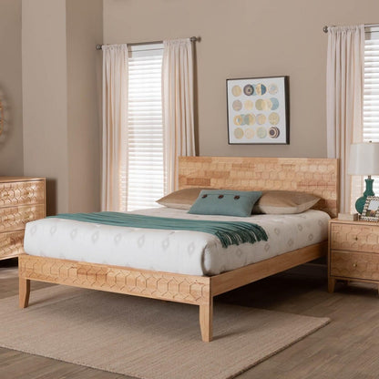 Baxton Studio - Hosea King Size Bed in Natural - SW8588-Natural-King view 7