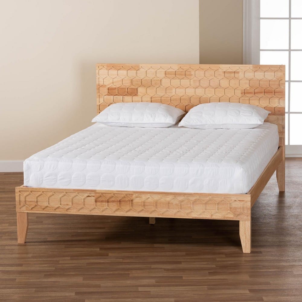 Baxton Studio - Hosea King Size Bed in Natural - SW8588-Natural-King view 8
