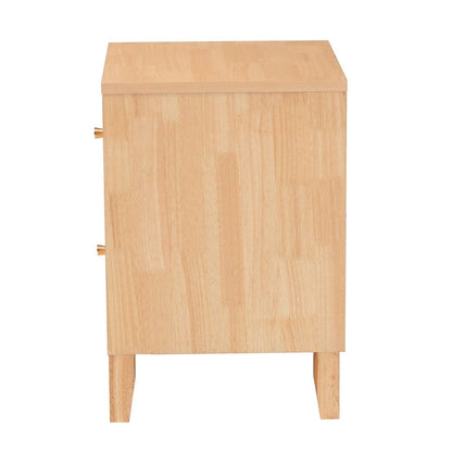 Baxton Studio - Hosea Nightstand in Natural - SW8000-61NS2D-2DW-Natural-Nightstand view 4