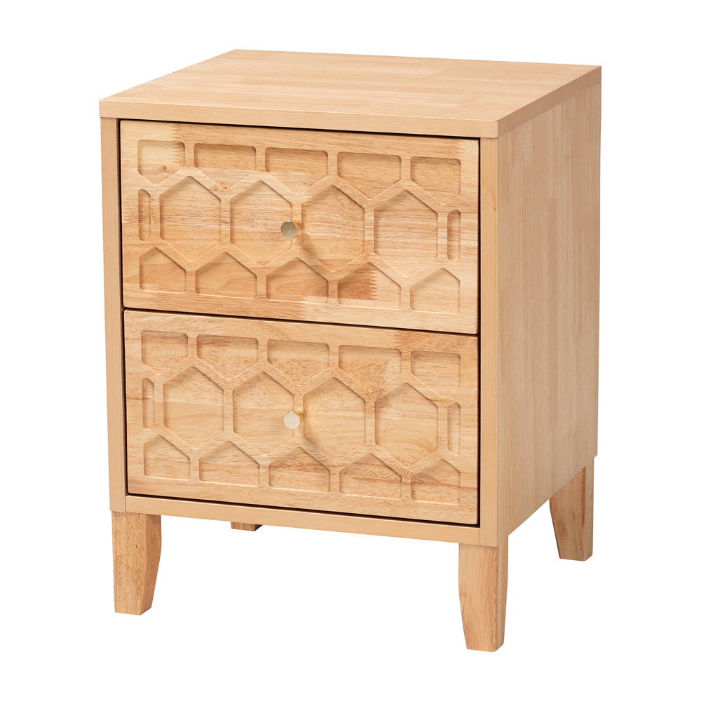 Baxton Studio - Hosea Queen Bedroom Set in Natural - SW8588-Natural-5PC Queen Bedroom Set view 4
