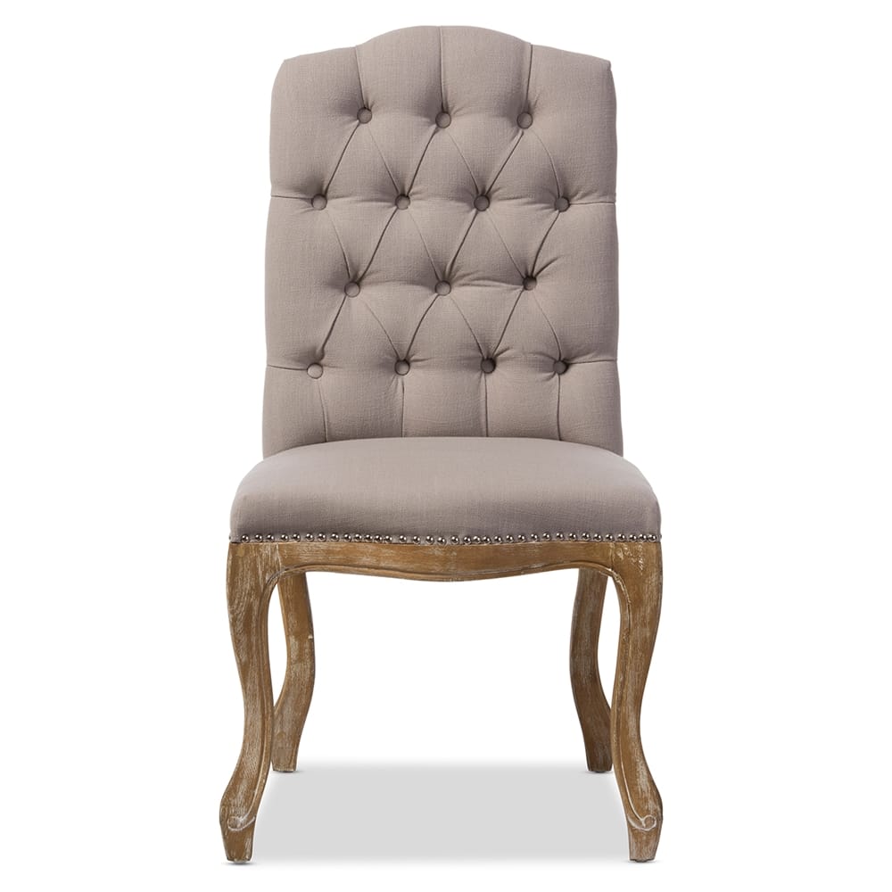 Baxton Studio - Hudson Dining Chair in Beige - TSF-9342 view 2