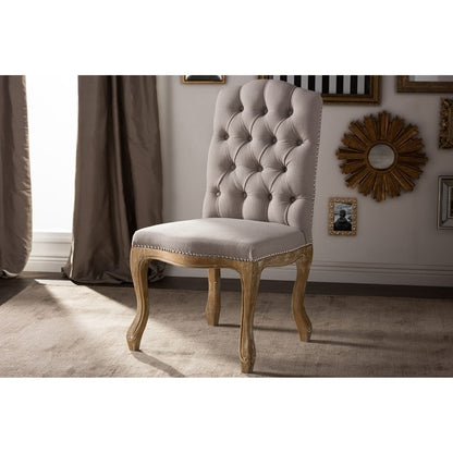 Baxton Studio - Hudson Dining Chair in Beige - TSF-9342 view 6