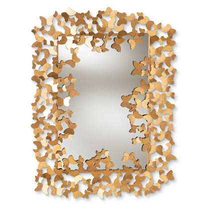 Baxton Studio - Idalia Mirror in Antique Gold - RXW-6160 view 1