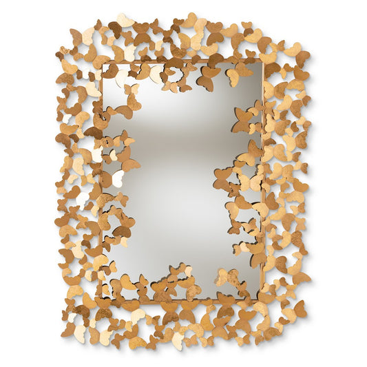 Baxton Studio - Idalia Mirror in Antique Gold - RXW-6160 view 1