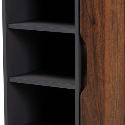 Baxton Studio - Idina Shoe Cabinet in Walnut/Grey/Dark Brown - SESC16104-Columbia-Shoe Cabinet view 5