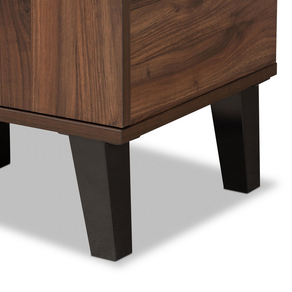 Baxton Studio - Idina Shoe Cabinet in Walnut/Grey/Dark Brown - SESC16104-Columbia-Shoe Cabinet view 6