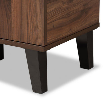 Baxton Studio - Idina Shoe Cabinet in Walnut/Grey/Dark Brown - SESC16104-Columbia-Shoe Cabinet view 6