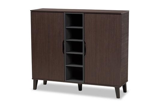 Baxton Studio - Idina Shoe Cabinet - SESC16105-Modi Wenge-Shoe Cabinet view 1