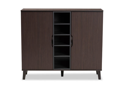 Baxton Studio - Idina Shoe Cabinet - SESC16105-Modi Wenge-Shoe Cabinet view 3