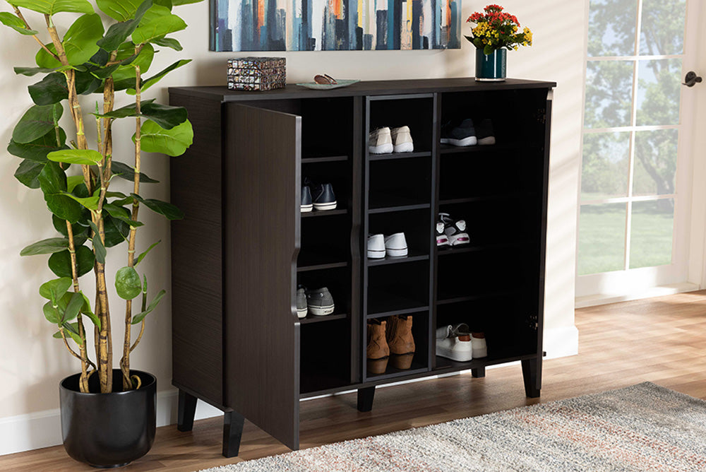 Baxton Studio - Idina Shoe Cabinet - SESC16105-Modi Wenge-Shoe Cabinet view 8