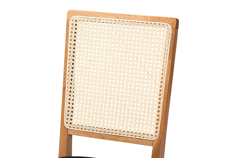 Baxton Studio - Idris Dining Chair Set of 2 - SK9004-Oak-DC-2PK view 4