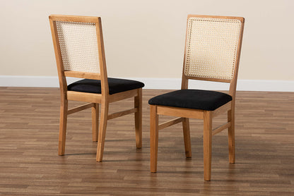 Baxton Studio - Idris Dining Chair Set of 2 - SK9004-Oak-DC-2PK view 8