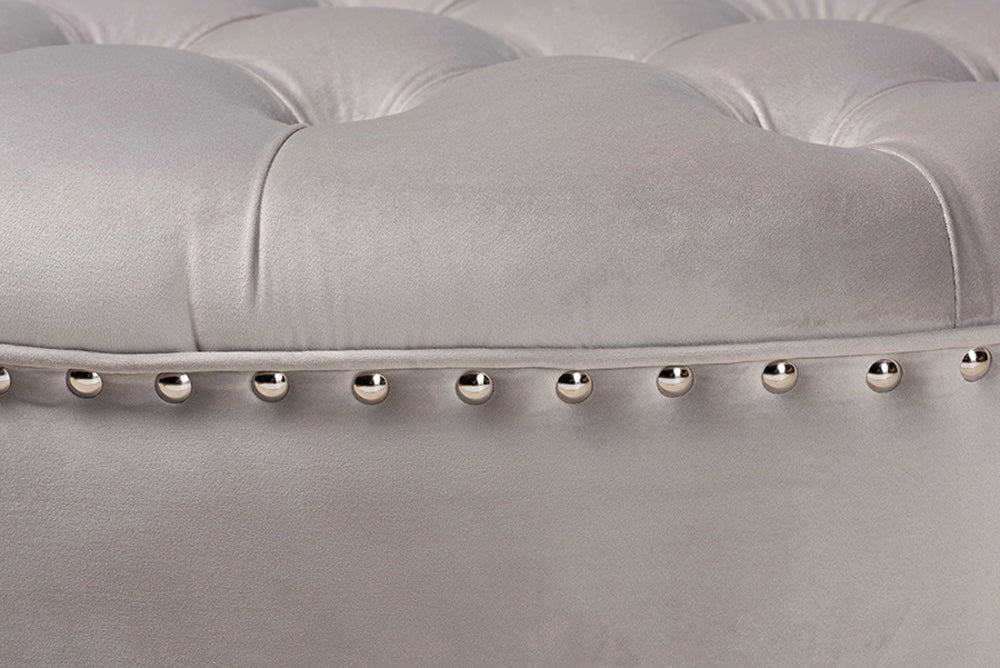Baxton Studio - Iglehart Ottoman - 532-Slate Grey-Otto view 2