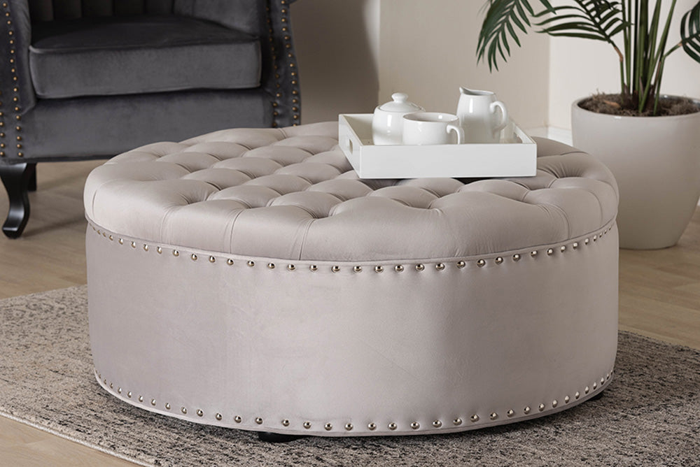 Baxton Studio - Iglehart Ottoman - 532-Slate Grey-Otto view 5