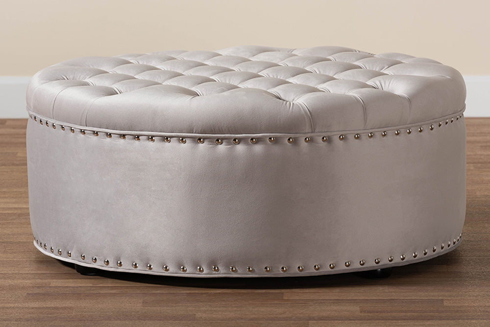 Baxton Studio - Iglehart Ottoman - 532-Slate Grey-Otto view 6