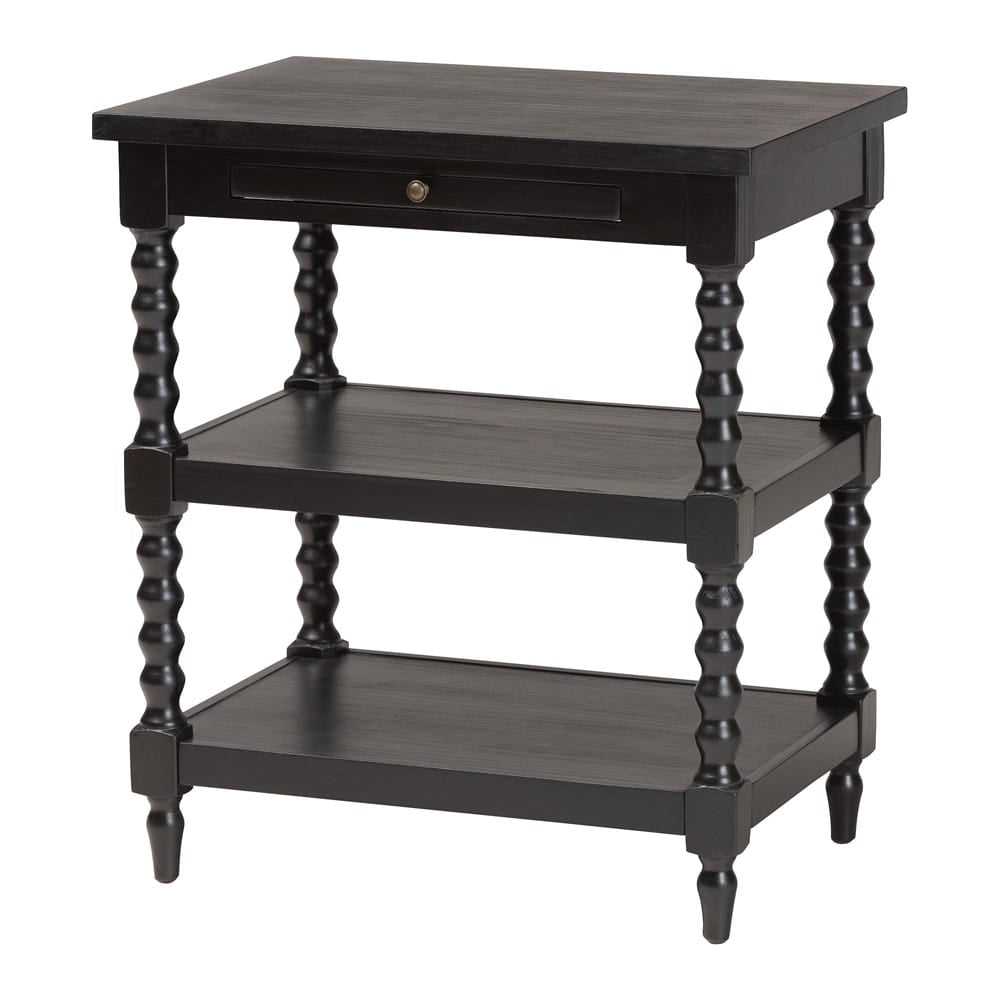 Baxton Studio - Imogene End Table in Black - JY23A428-Black Wooden-ET view 1