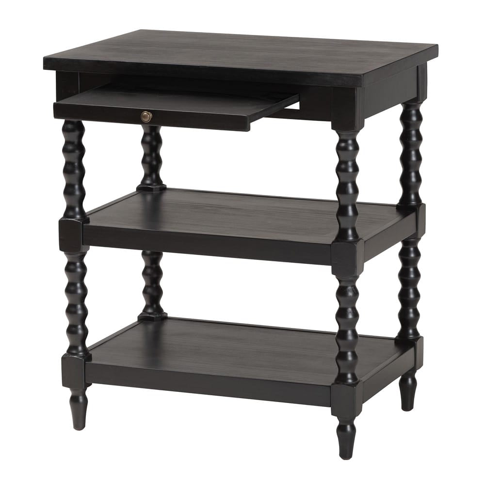 Baxton Studio - Imogene End Table in Black - JY23A428-Black Wooden-ET view 2