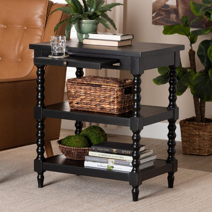 Baxton Studio - Imogene End Table in Black - JY23A428-Black Wooden-ET view 8