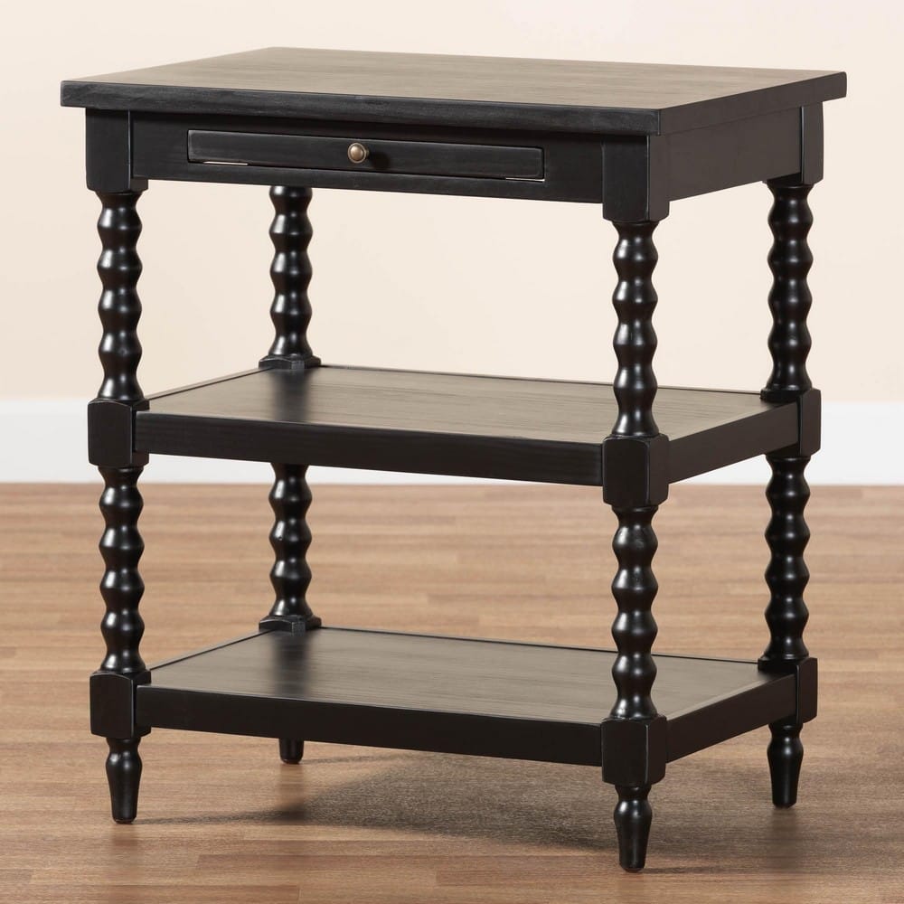Baxton Studio - Imogene End Table in Black - JY23A428-Black Wooden-ET view 9