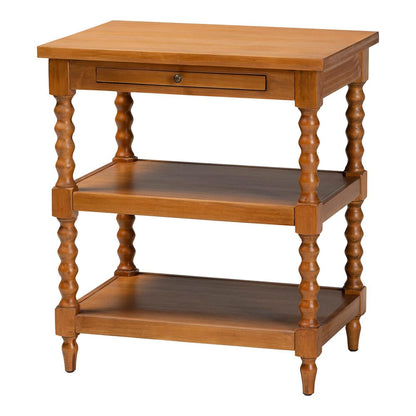 Baxton Studio - Imogene End Table in Walnut Brown - JY23A427-Brown Wooden-ET view 1