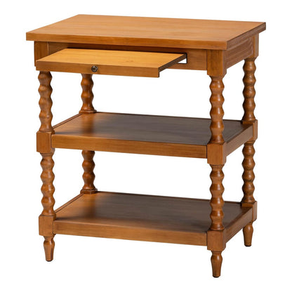 Baxton Studio - Imogene End Table in Walnut Brown - JY23A427-Brown Wooden-ET view 2
