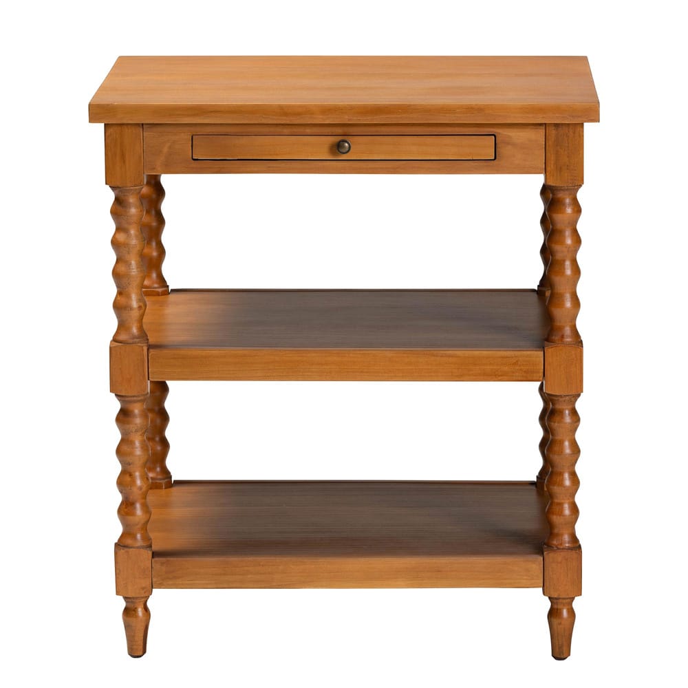 Baxton Studio - Imogene End Table in Walnut Brown - JY23A427-Brown Wooden-ET view 3
