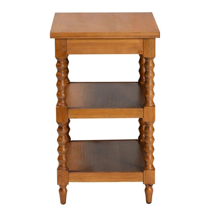 Baxton Studio - Imogene End Table in Walnut Brown - JY23A427-Brown Wooden-ET view 4