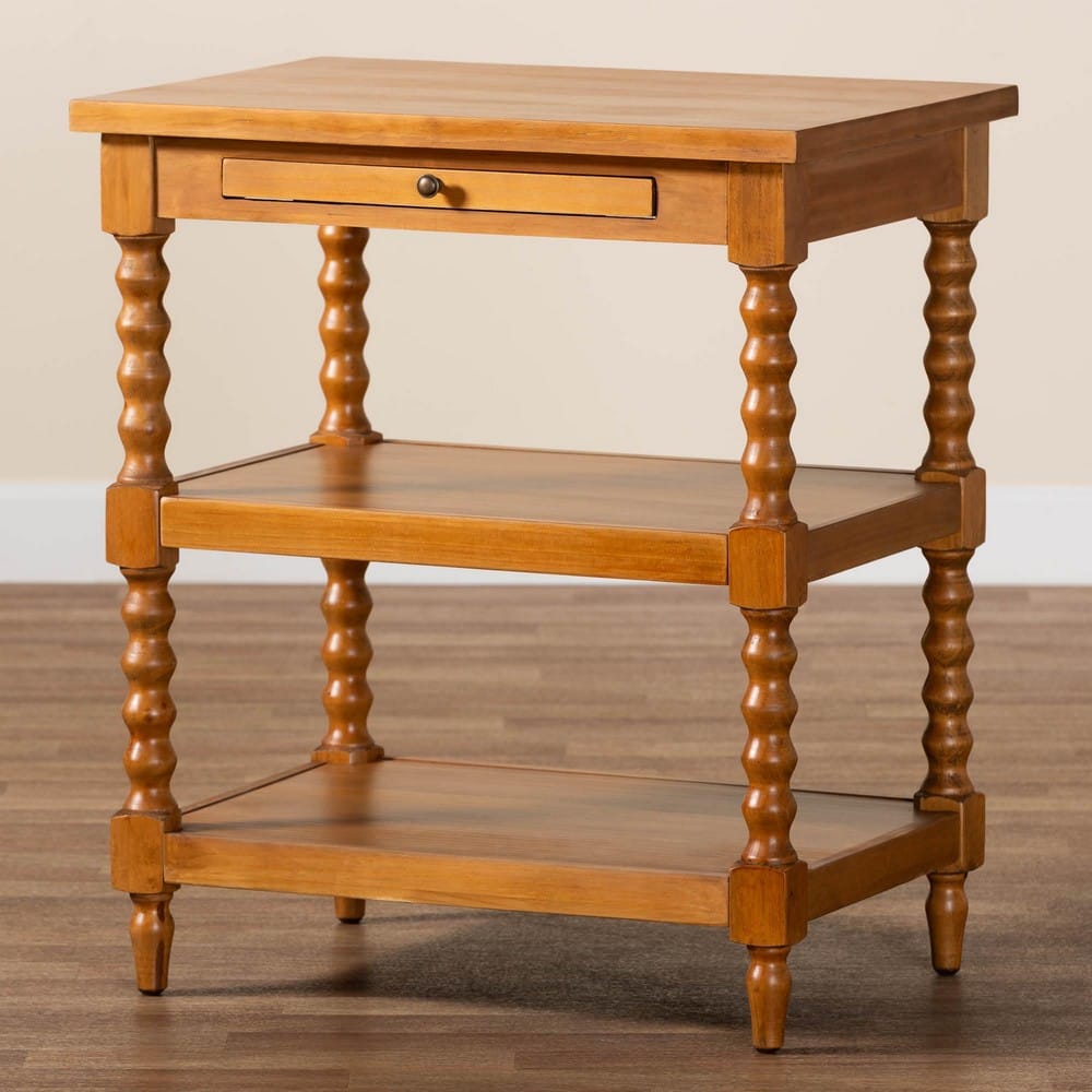 Baxton Studio - Imogene End Table in Walnut Brown - JY23A427-Brown Wooden-ET view 9