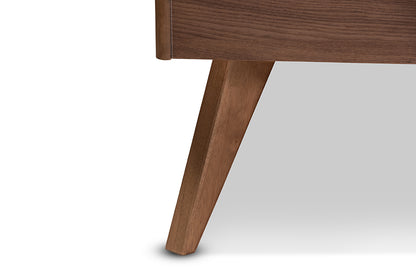Baxton Studio - Ines King Size Bed in Gray/Walnut - Ines-Light Grey/Ash Walnut-King view 5
