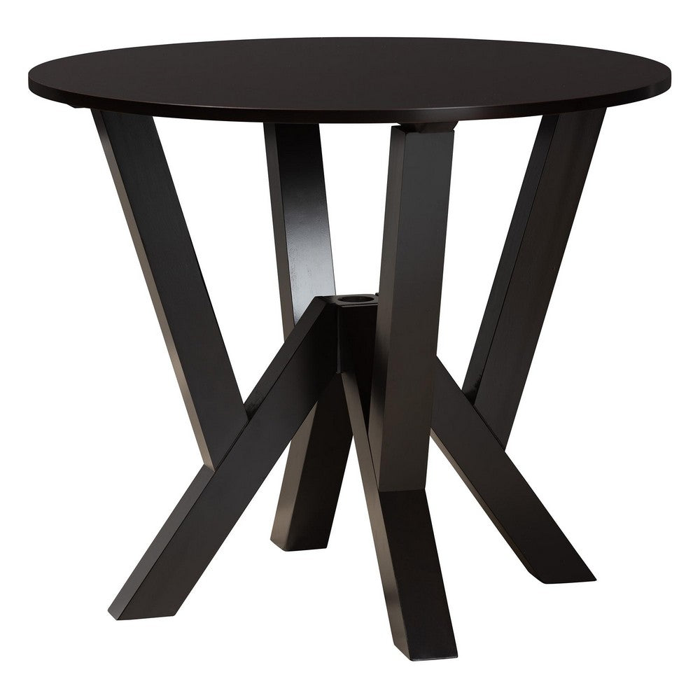 Baxton Studio - Irene Dining Set in Grey/Dark Brown - Maddie-Grey/Dark Brown-5PC Dining Set view 3