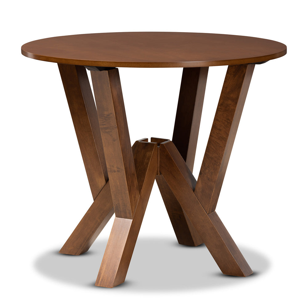 Baxton Studio - Irene Dining Set in Grey/Walnut - Irene-Grey/Walnut-5PC Dining Set view 3